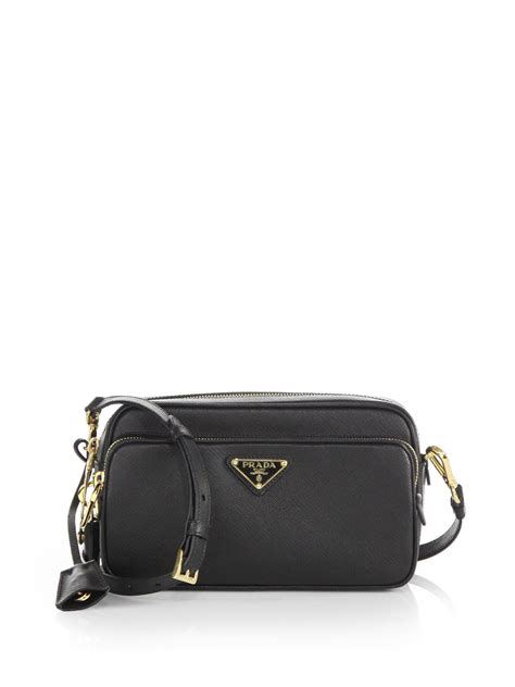 prada saffiano lux crossbody bag black nero|prada bag saffiano sale.